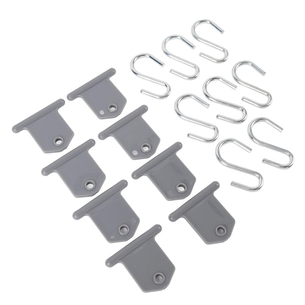 RV Awning Light Clips 8 Hangers 8 S Shaped Hooks 304 Stainless Steel Camping Awning Hooks for Outdoor Tent Home Party