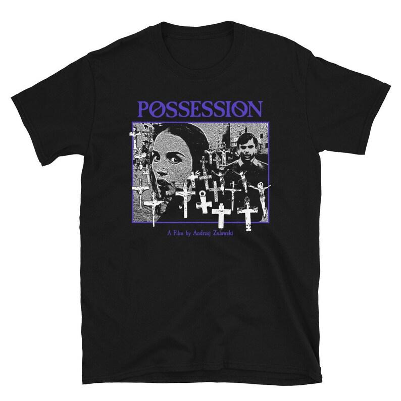

Horror Film TShirt Casual Loose Tops Dark Gothic Vintage Punk Tees Possession 1981 TShirt 80er Print Cotton Shirt Unisex S