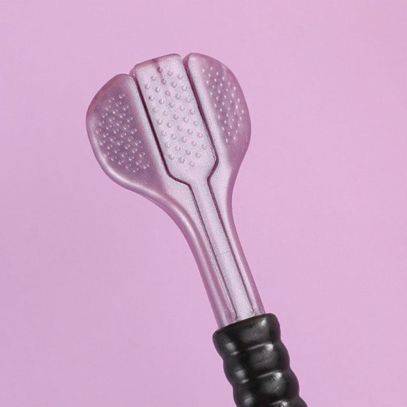 2Pcs 3D Stereo Three-Sided Toothbrush Ultra Fine Soft Hair Adult Toothbrushes Tongue Scraper Oral Care 360Celsiusleaning Teeth Brush