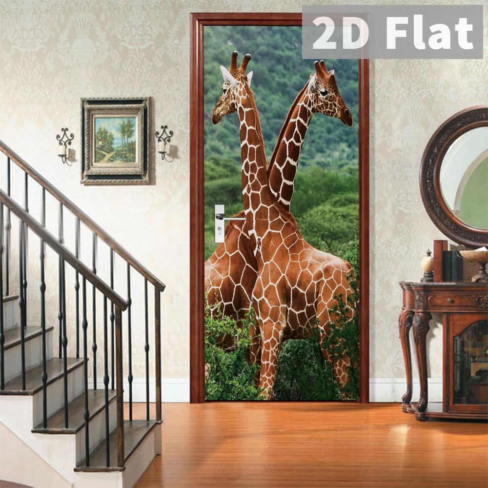 76Style 77/90cm Self-Adhesive Door Stickers Removable Wall Sticker Scenery Wallpaper Stone Stair Murals for Doors Modern Home Decor