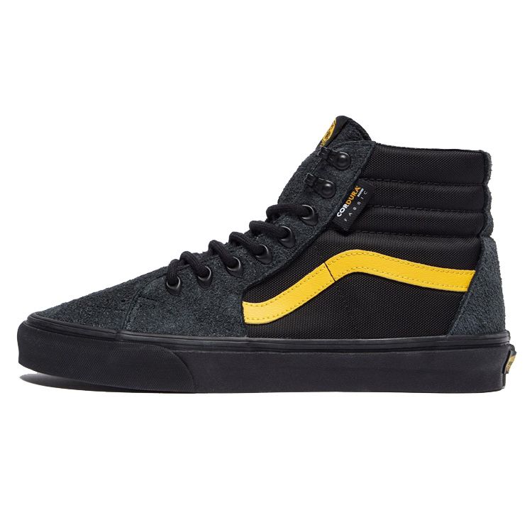 Vans Sk8 Cordura High-Top Skate Shoes Unisex Sneakers Black Yellow VN0A4BV60IV1
