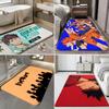 Anime H-Haikyuu Floor Mat Soft Flannel Entrance Door Mat Non Slip Absorbent Bathroom Bedroom Floor Rug