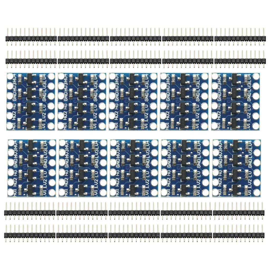 10pcs 4 Channels IIC I2C Logic Level Converter Bi-Directional Module Logic Level Shifter 3.3v to 5v for Arduino