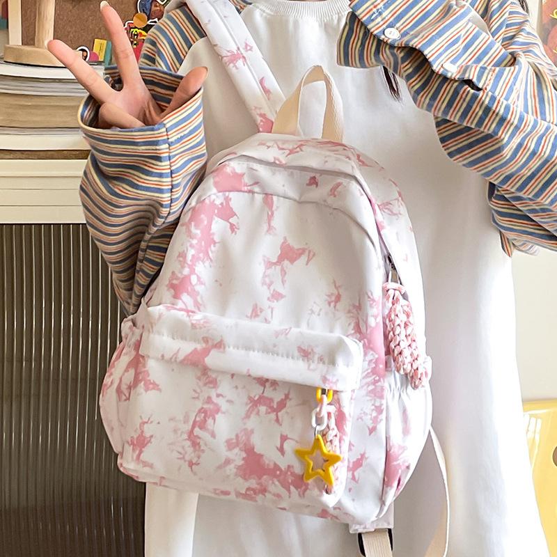 Schoolbag niche Japanese ins smudge bag women's simple design backpack 1011 new fashion commuter backpack