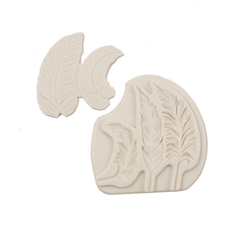 Fjäderblad Silikonform Fondant Tårtdekoreringsverktyg Godislera Choklad Gumpaste Form Sugarcraft Kök Bakverktyg