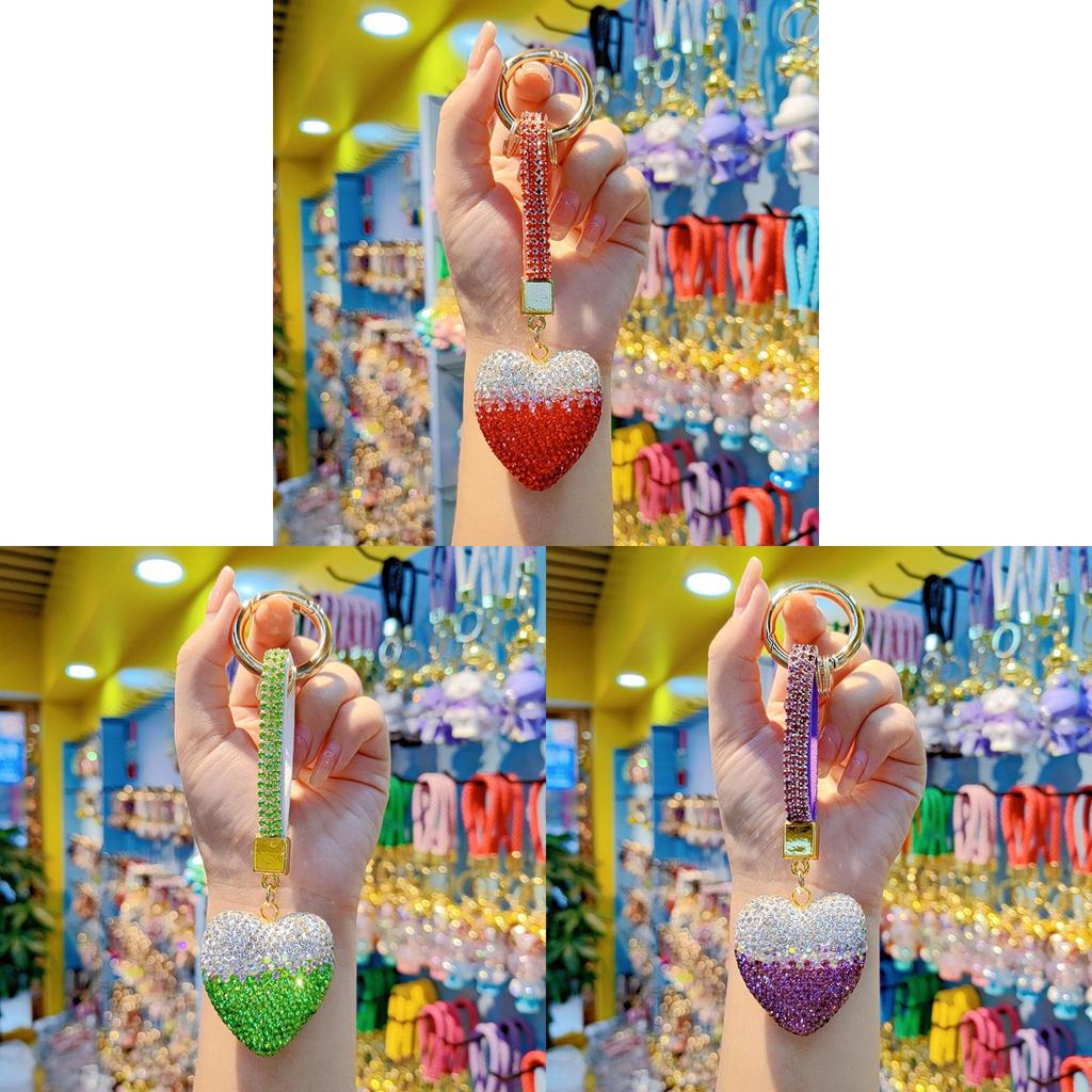 Heartshaped Lover Keyring With Czech Gemstones For Romantic Gifts And Parties