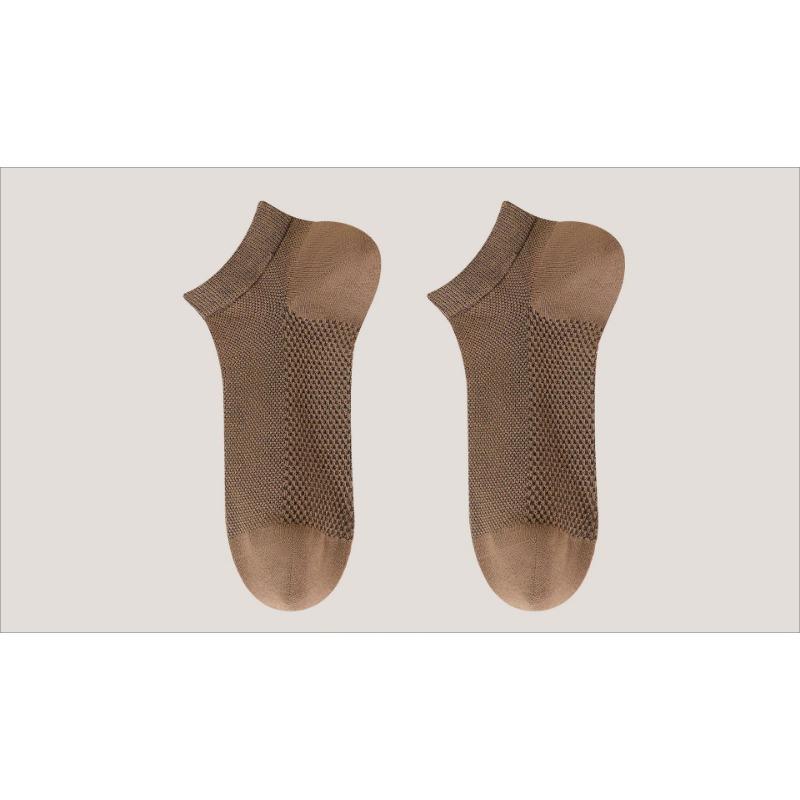 Summer Low-top Long-staple Cotton Men's Short Socks, Pure Cotton, Summer Breathable, Deodorizing, Sweat-absorbing, Solid Color, Sporty and Casual
