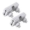 2 Pcs Parallel Groove Clamp Extruded Aluminum Alloy 2 Bolts Parallel Groove Clamp Wire Connector for 16 25mm² Wires