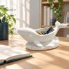 Ocean Themed Desk Organizer Whale Shaped Decorative Storage Bowl, Theme Jewelry Tray for Ring Earring Sturdy Sculpture Container Necklace, Candle