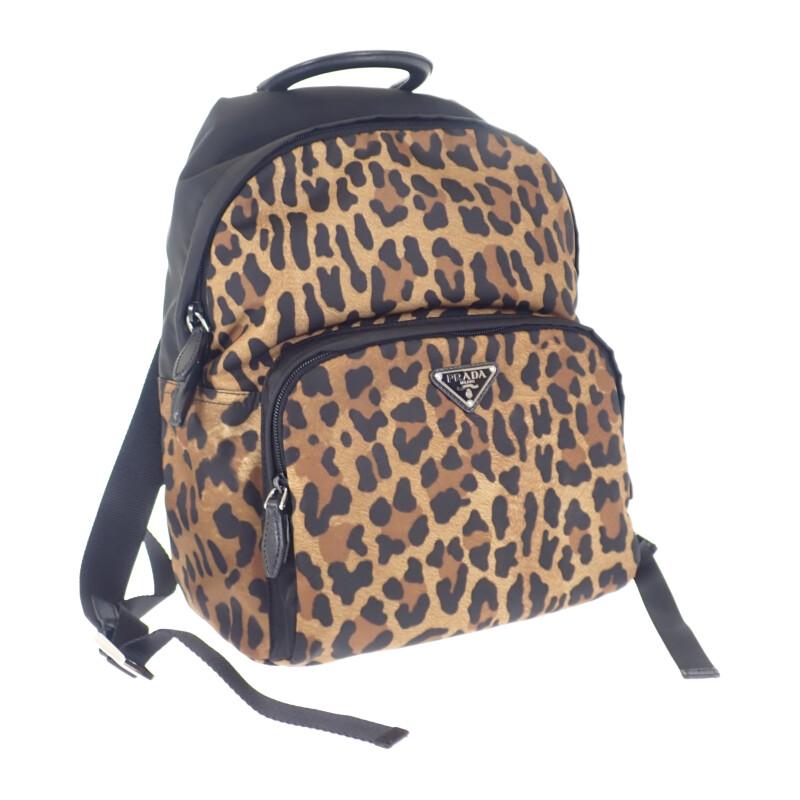 PRADA  1BZ001 Backpack · Daypack Brown/black Nylon Women