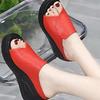 Foreign Trade Large Size Summer Heightening Women's Sandals Korean Version Fashion Mother Soft-soled Shoes Cool Slippers Muffin Sandals Tide