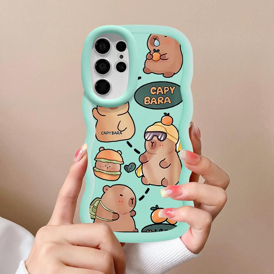 Capybara Cartoon Soft Phone Cover Case for Samsung Galaxy S24 S20 FE S23 Plus S22 Ultra A25 S21 S25 A26 A34 A24 A54 A36 A55 A35