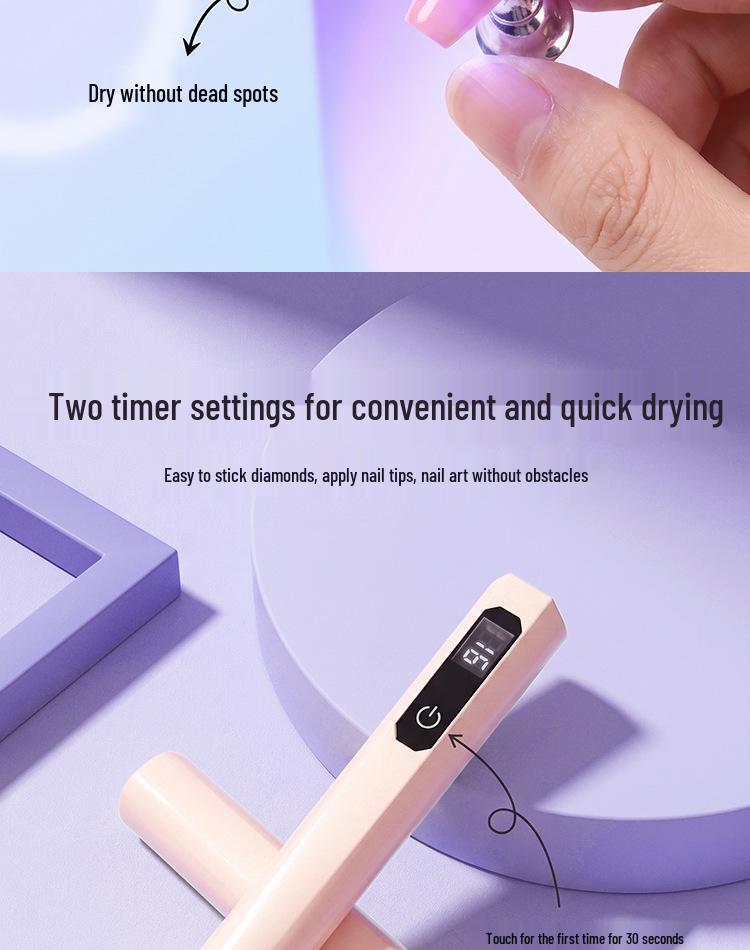 Rechargeable LED Nail Lamp: Portable Phototherapy Machine with Digital Display for Nail Art Curing