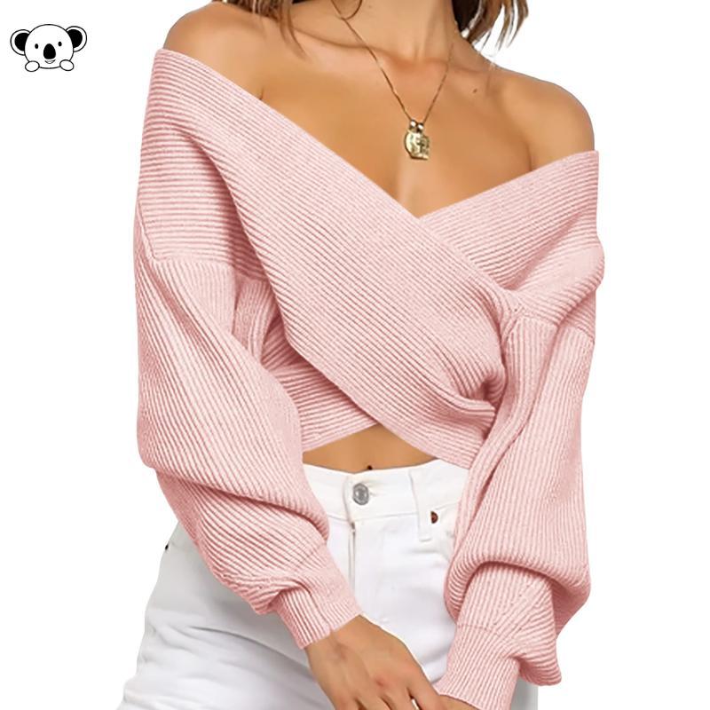 Striped V-Neck Loose Knit Sweater