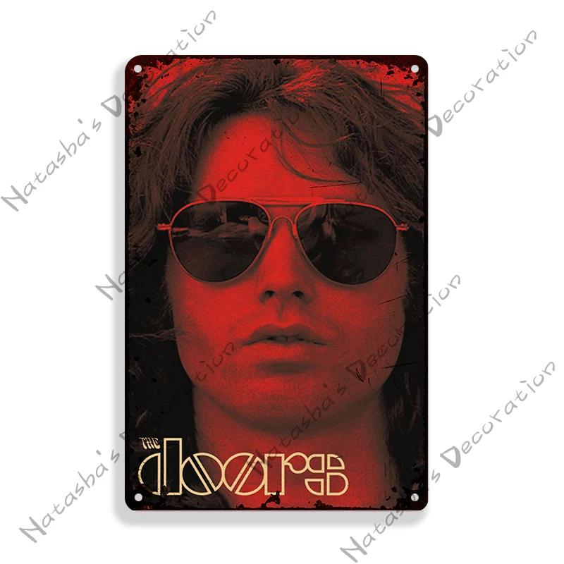 Rock Band Sign DOORS Decorative Sign Jim Morrison Metal Sign Rusty Metal Plaque Retro Metal Poster Music Metal Sign BAR PUB Sign