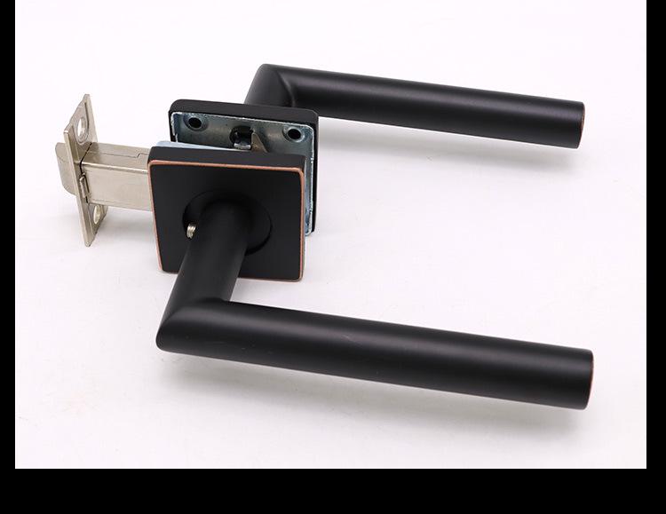 Cross 304 Stainless Steel American-Style Keyless Square Bathroom Door Lever Passage Lock