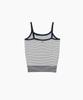 Tudument Stripe Sleeveless Knit Top Ivory