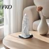 Veiled Lady Statue 3D Printed Goddess Sculpture, Mysterious Female Figurine with Robe, Dark Gothic Sculpture Home Decor for Desk Bookshelf,