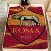 1pc A.S Roma Print Flannel Blanket, High Quality Comfortable for All Seasons, Home Decor, Warmth and Comfort, Perfect for Christmas Gifts01