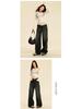 Women's High-Waist Black & Gray Wide-Leg Jeans - Autumn 2024