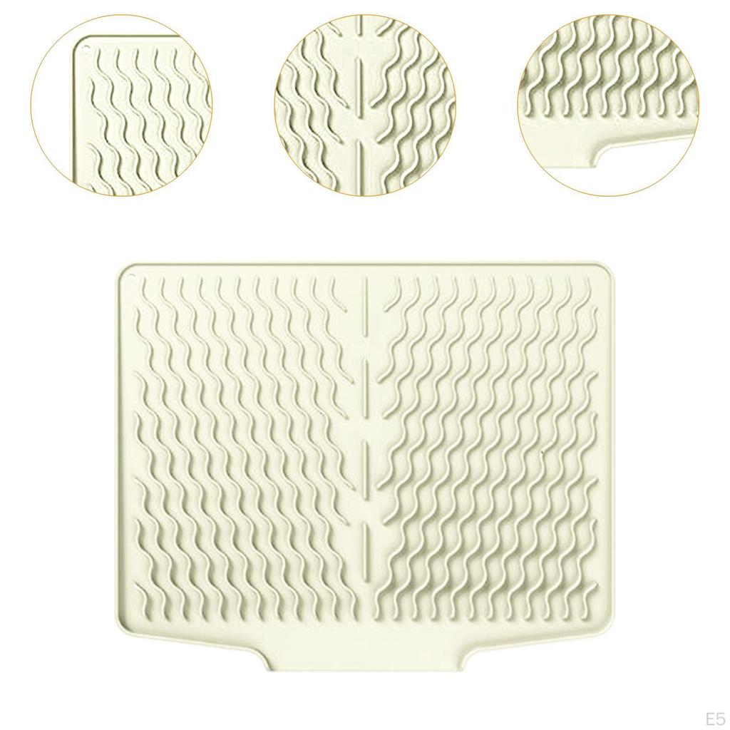 Dish Drainer Mat Silicone Pad for Refrigerator and Under Sink Use