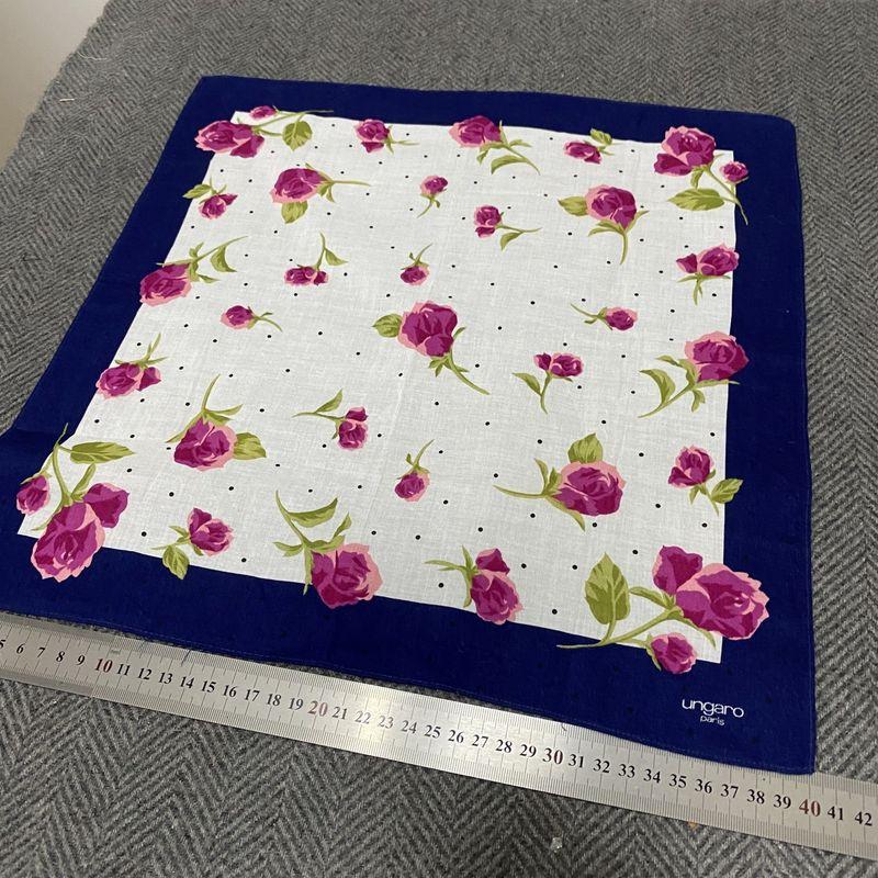 

Vintage Japanese Style Ancient Square Scarf Pure Cotton Sweat-Absorbent Handkerchief Exquisite Fashion Retro Art Floral Print Scarf Headscarf 5972