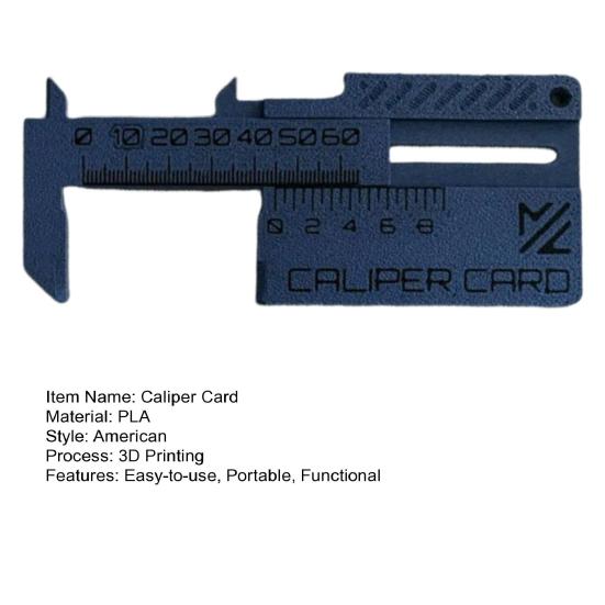 3D Printed Caliper Card Caliper Ruler Sliding Gauge Ruler Measuring Tool Portable Vernier Caliper Keychain Pendant for Quick Measurements