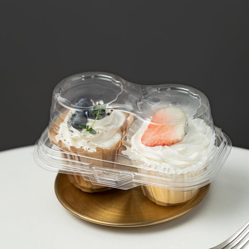 Clear Plastic Cupcake Boxes, Dome Muffin Cake Containers Individual Dessert Packaging Box For Bakery Birthday Party Takeaway