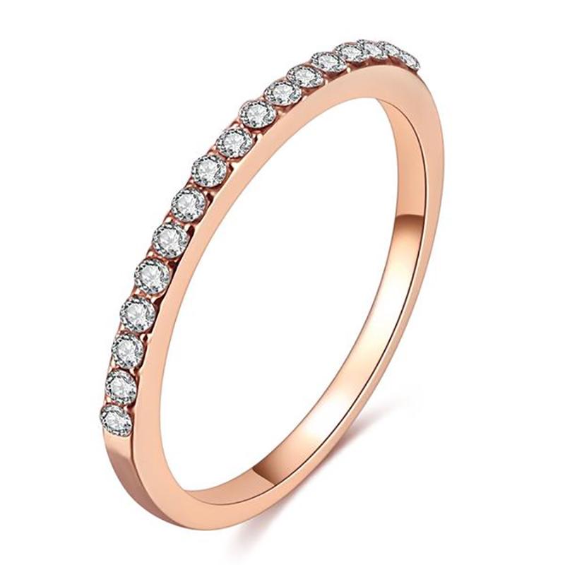 

Cao Shi Minimalist Women s Zircon Ring - Versatile Index Finger Gift Size 7 розового золота