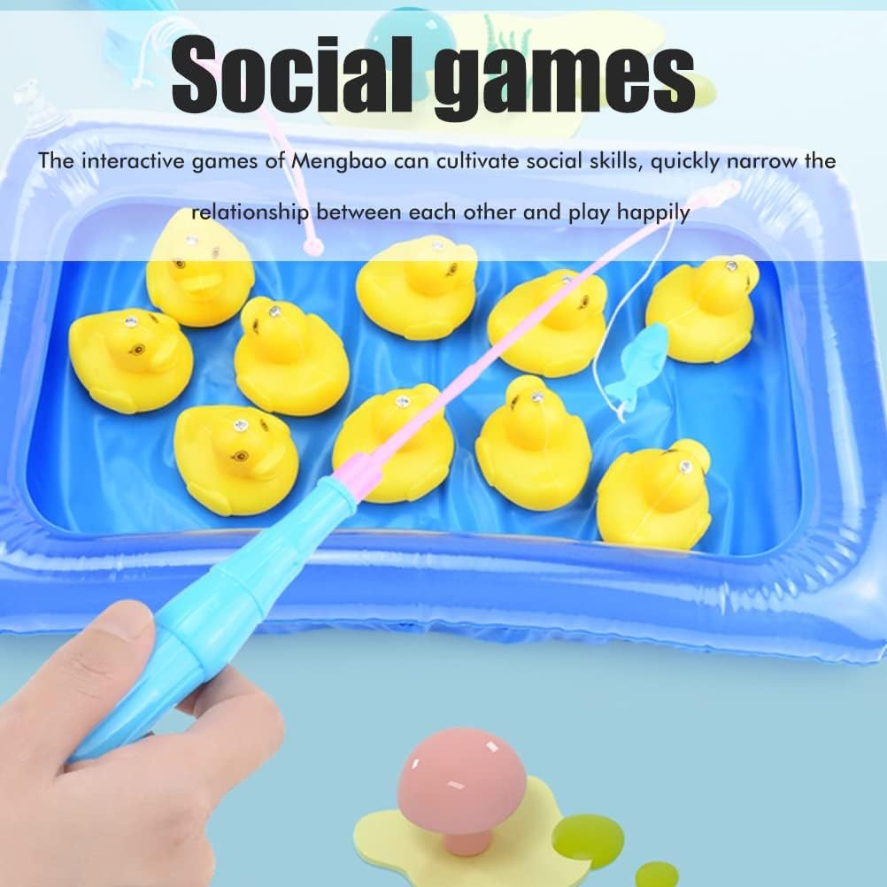 Giocattolo da pesca Bra 26x20x6 Bambini Piscina Anatra Giocattolo da pesca Giochi Giocattolo magnetico galleggiante Gioco gonfiabile da bagno per laghetto Giocattolo educativo per ragazzi