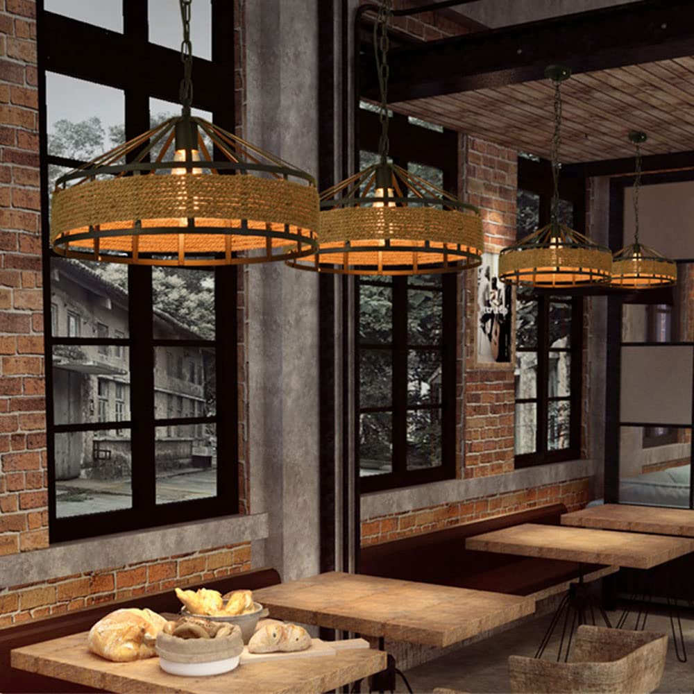 Nordic Vintage Pendant Hanging Lights Pastoral Chinese Chandelier Industrial Kitchen Bar Dining Room Decor Light Fixture E27
