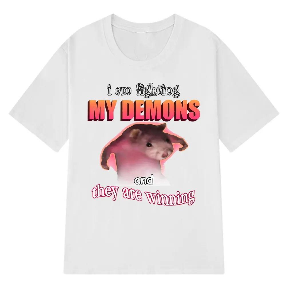 Pánské zábavné tričko s potiskem myši s krátkým rukávem, letní, ležérní, všestranné, pouliční atmosféra, cool, prodyšné, nadměrné