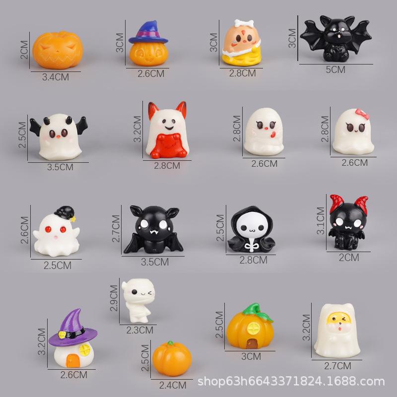 Micro Landscape Halloween Pumpkin Ornament Accessories Small Ornament Resin Ghost Ornament Ornament Landscape