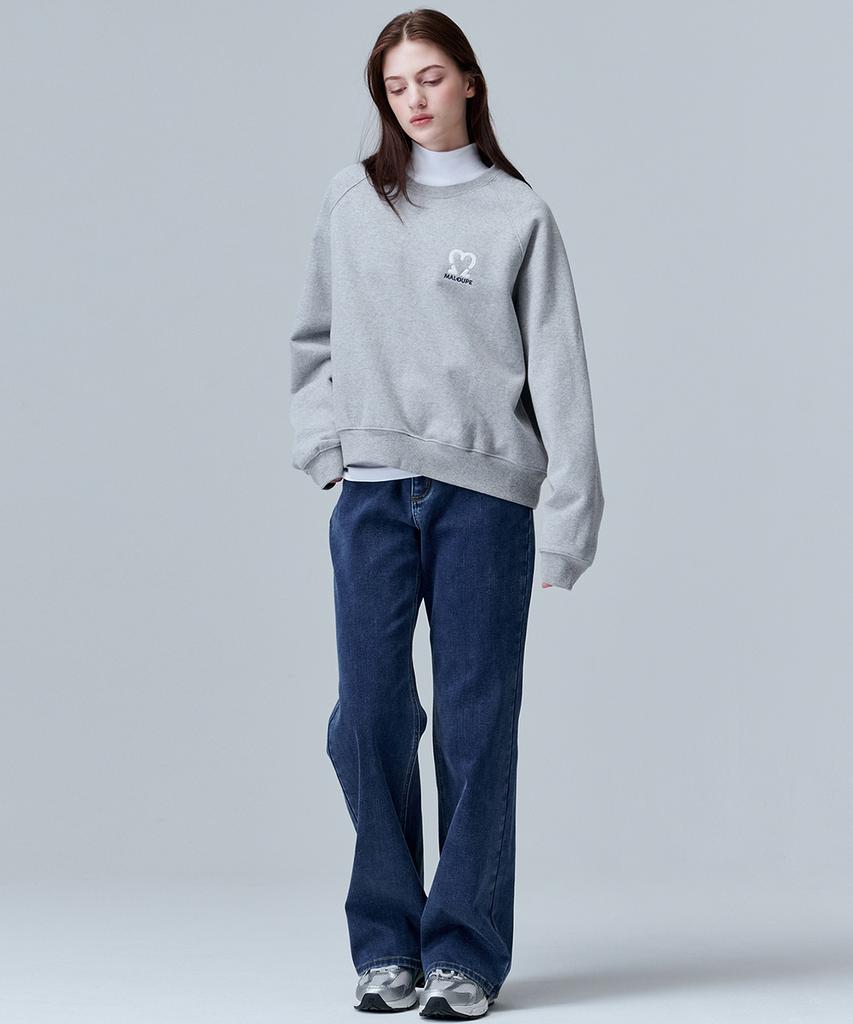 MALOUPE 5305 Brushed Raglan Sweatshirt (Gray)