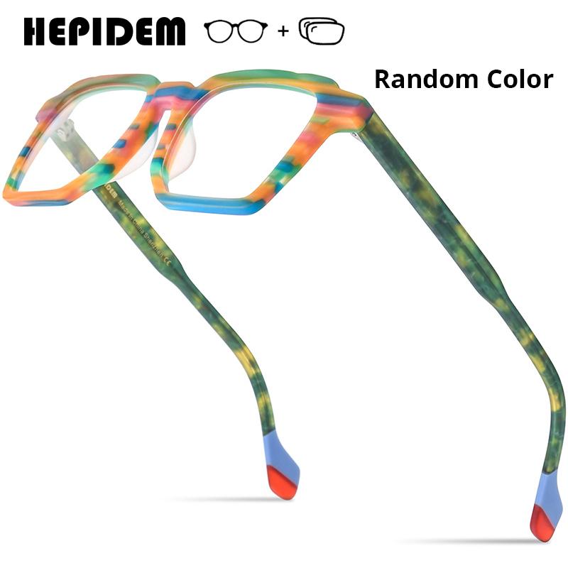 

HEPIDEM Прогрессивные очки по рецепту Анти-синие Фотохромные Миопия Оптические линзы Очки Мужские Женские Ацетатные Квадратные Очки Single Version&1.56&None