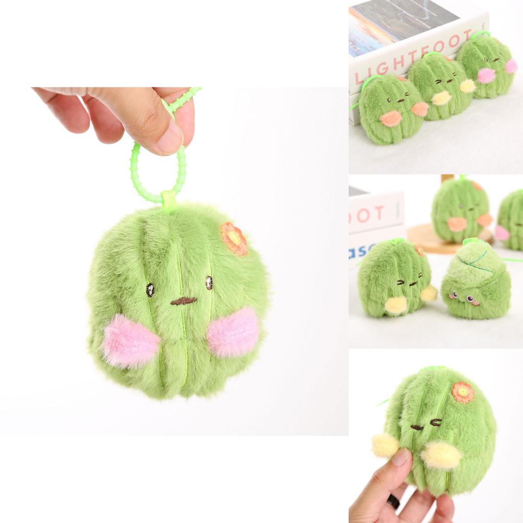 Cactus Plush Keychain With Soft Pp Cotton For Girls And Gift Giving