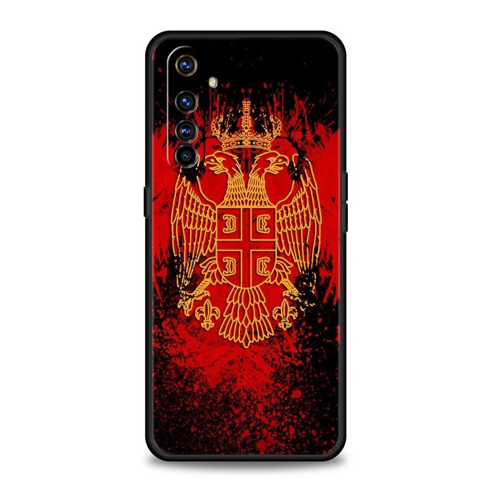 Serbia Flag For Realme 11 10 9 8 5G 7 6 GT2 Pro Plus C21 C11 C25 C35 Soft Silicone Cover For Realme GT Neo 2 3 3T Phone Case