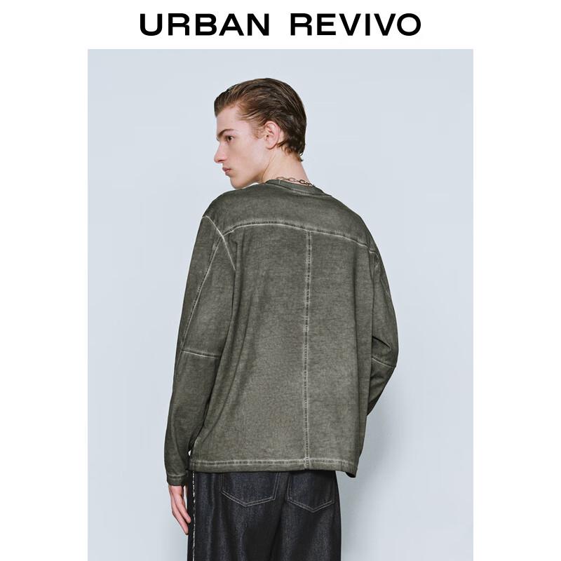 UR 2025 Men's Deconstructed Crew Neck Long Sleeve T-Shirt