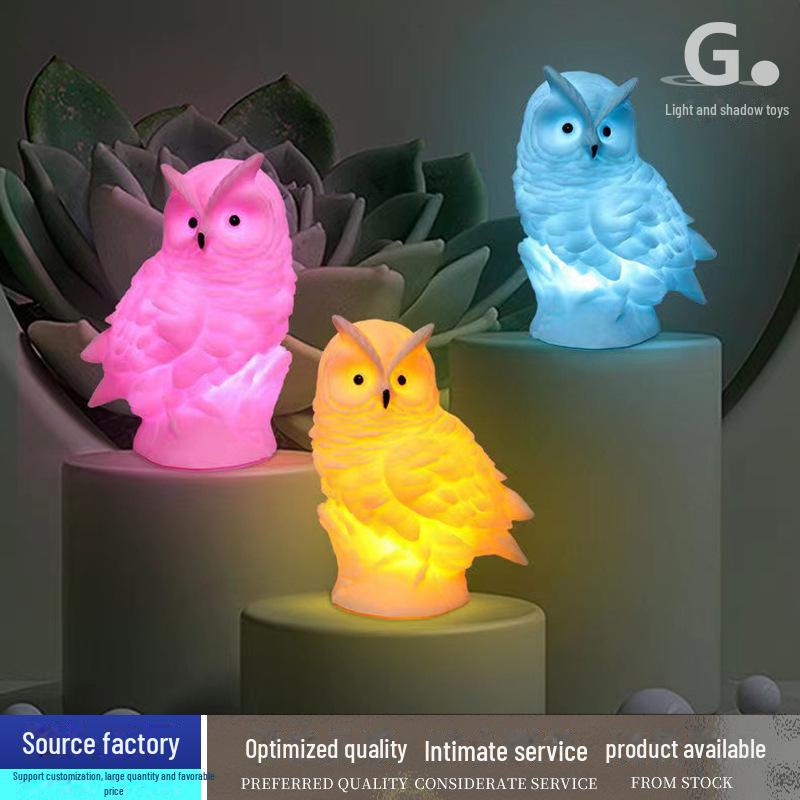 1Pc LED Owl Night Light for Kids - Luminous Bedroom Toy