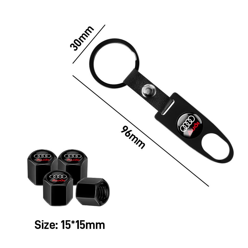 Car Tire Wheel Valve Caps Cover/Car Key Chain Ring Keychain For Audi Sline B6 C6 Q2 Q3 Q5 Q7 RS A3 A1 A4 A6 B8 A5 B7 C7 A7 A8 B9