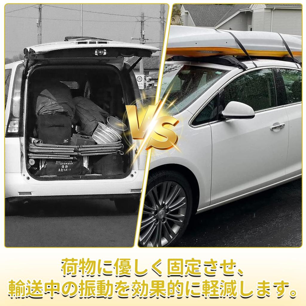 Syncnika Car Rooftop Soft Car Roof Carrier Car Roof Luggage Bar Soft Pad for Car Roof Shockproof and Car Surfboard No Tools Easy Installation Carrier,