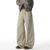 Heren Vintage Keper Effen Losse Rechte Pijp Casual Katoenen Lange Broek