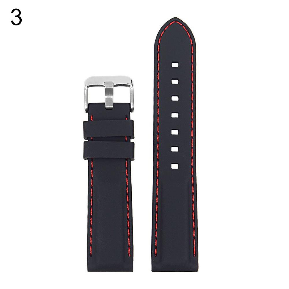 Fashion Soft Silicone Watch Strap Band Buckle Watchband Replacement Wristband