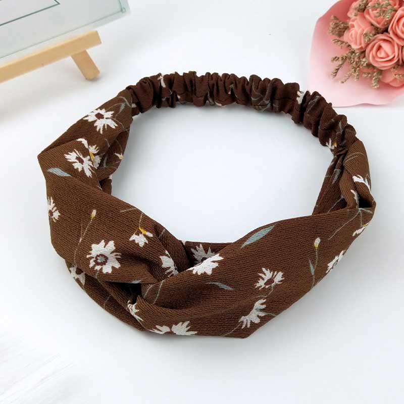 Scrunchies Frau Geknoteter Turban Haaraccessoires für Mädchen Stirnband Turban Elastisches Haarband Kopfwickel Gestreifte Haar-Scrunchies