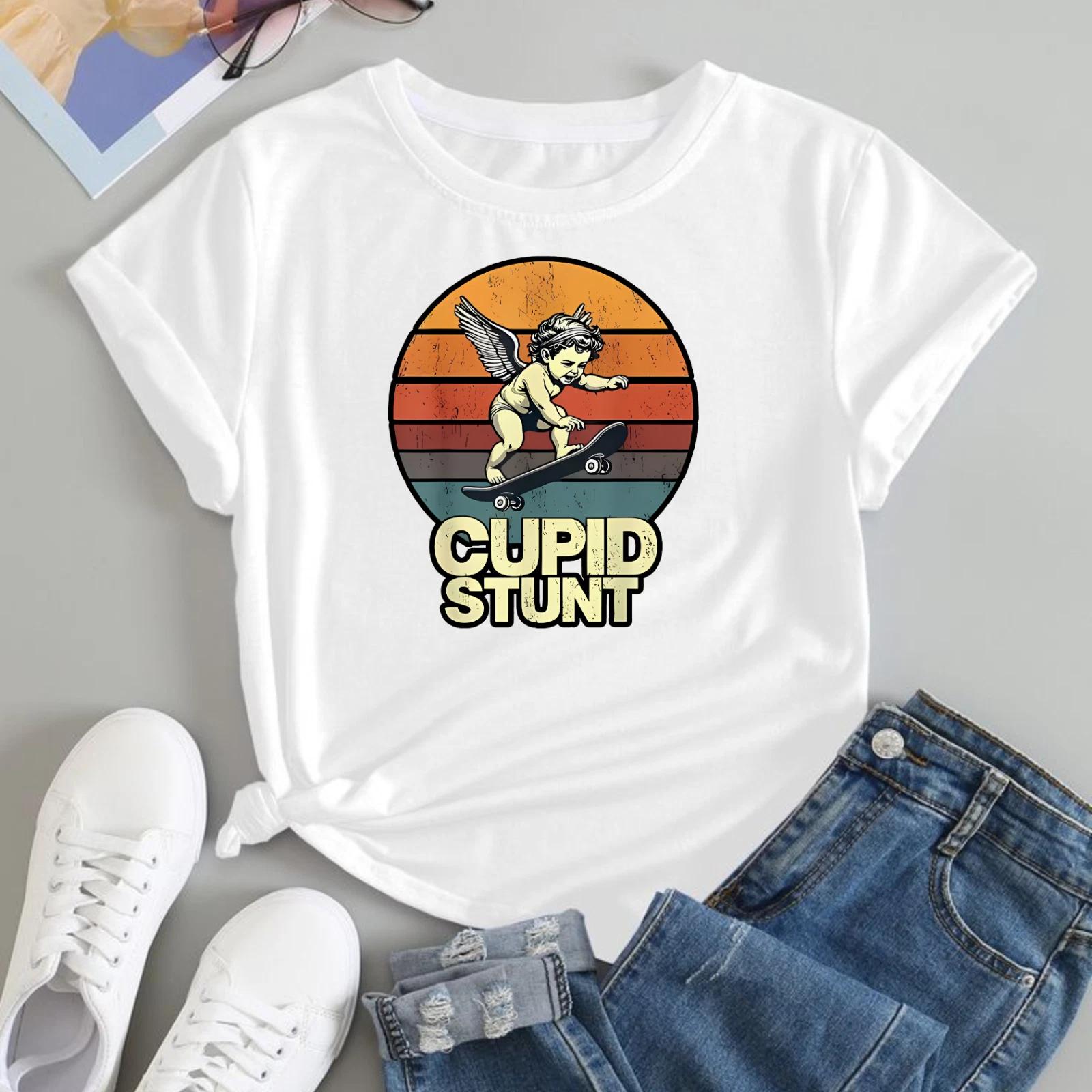 Skateboarding Cherub Retro Sunset Graphic Funny Wordplay Humorous Gift T-Top 4XL
