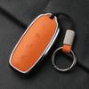 Metal And Leather Car Key Case Cover For Byd Denza D9 Dm-I   N7 N8 Auto Keychain Protect Set