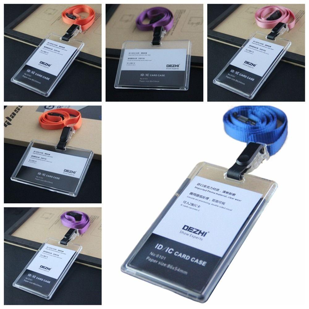 

Employee Card ID Card Holder Work Identity Name Card Cover Business Card Holder Students Bus Card White-Horizontal