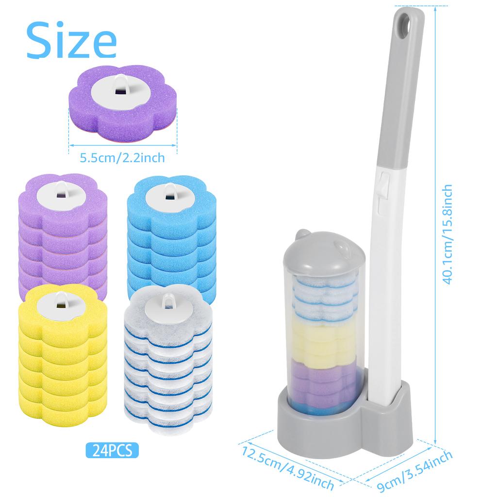 New Toilet Brush Disposable Replacement Head Cleaning Kit Toilet Bowl Brush Long Handle Home Wc Accessories Tool