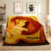 Custom Name Lion Cub Name Flannel Blanket Throw Blanket Soft Warm Sofa Bed home Decor Unique Gift