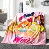 1pc Winx Club Fairies flannel Blanket for Super Soft Cute Comfort Blanket for Travel Bedding Couch Sofa Blanket Y73024